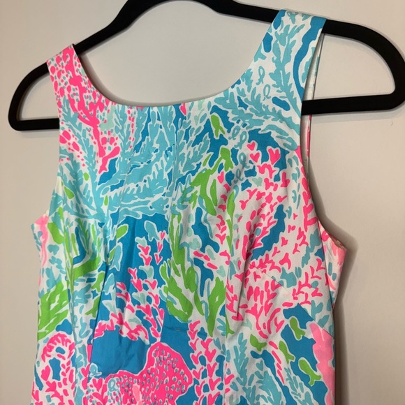 Lilly Pulitzer Blue and Pink Scoop Neck Sundress - Picture 4 of 8